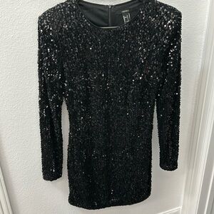 Black Sequin Dress